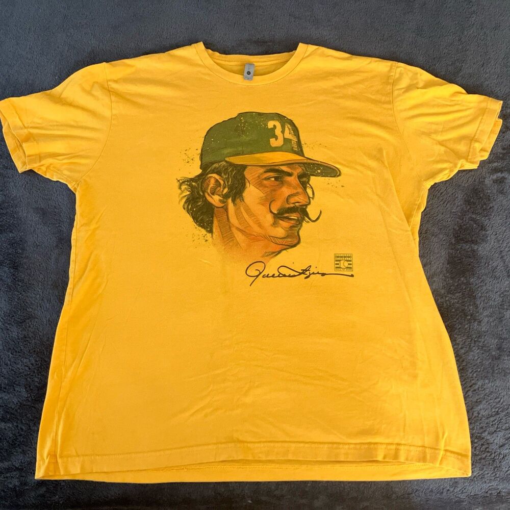 MLB Oakland A's Athletics Rollie Fingers National Baseball HOF T-shirt XL